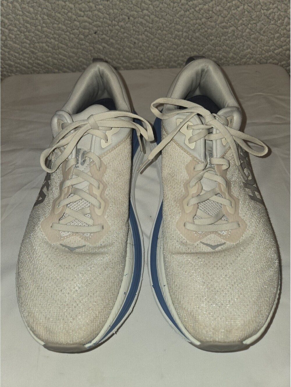 Hoka Gaviota 5 Sneakers In A Light Cream And Blue Colors Size 9.5 D